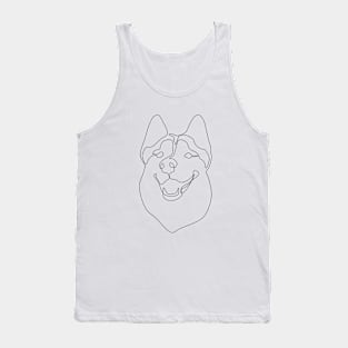 Happy Husky Line Art Tank Top